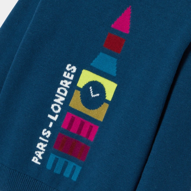 嵌花英倫風毛衣