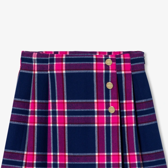 法蘭絨格紋短裙