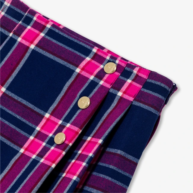 法蘭絨格紋短裙