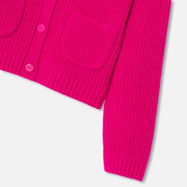 粗針織開襟毛衣