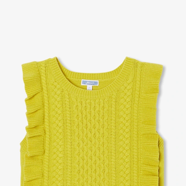 麻花編織羊毛背心