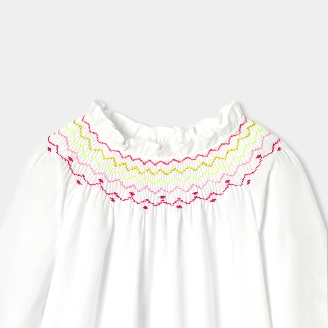 法蘭絨繡花上衣