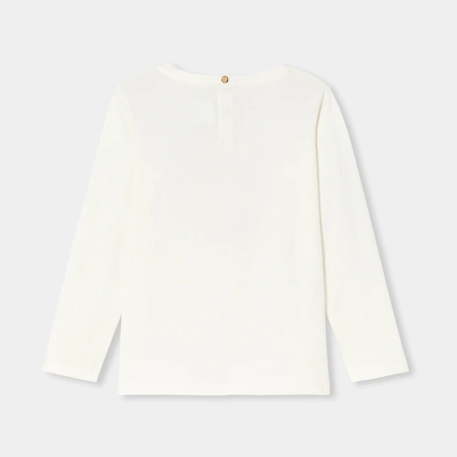 植絨花卉長袖T恤