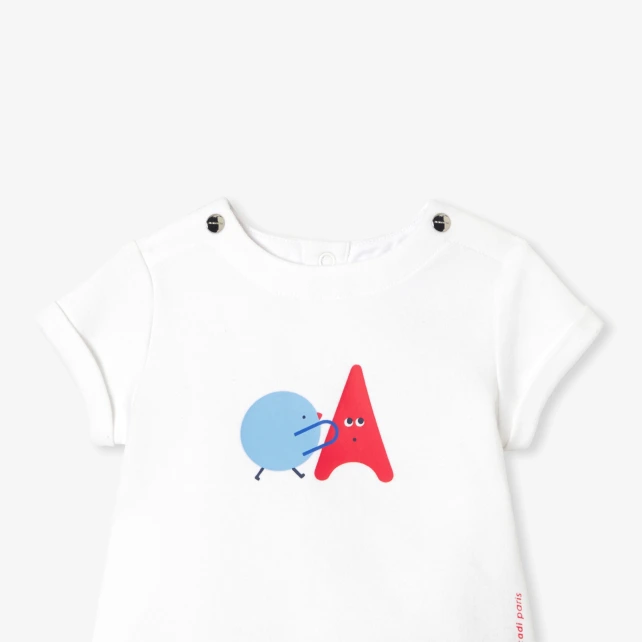 嬰兒圖案印花短袖套裝