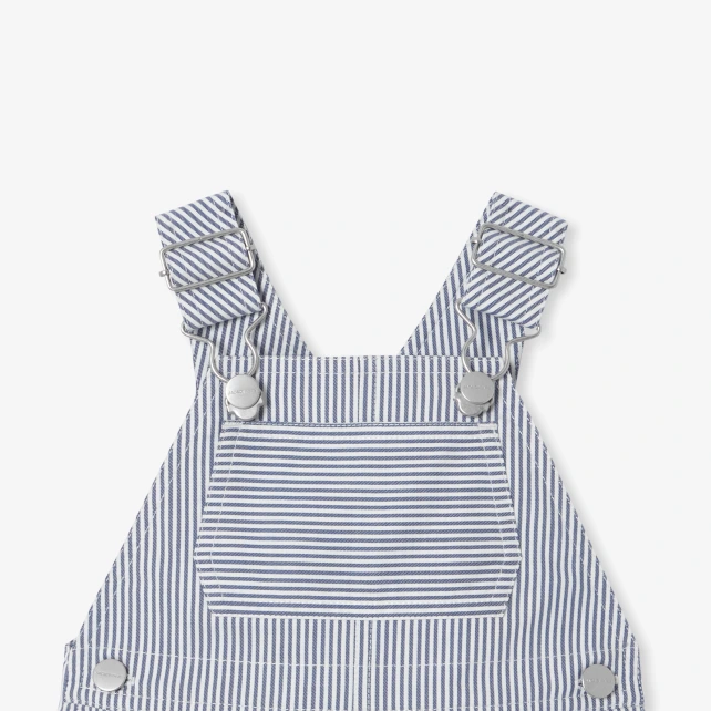 男寶寶條紋吊帶褲