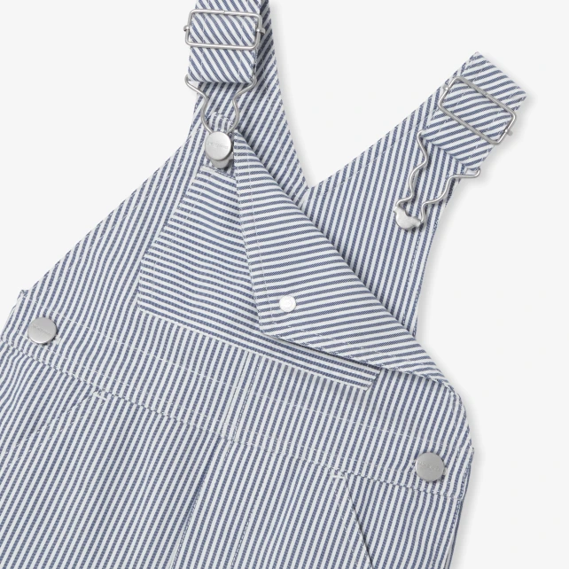 男寶寶條紋吊帶褲