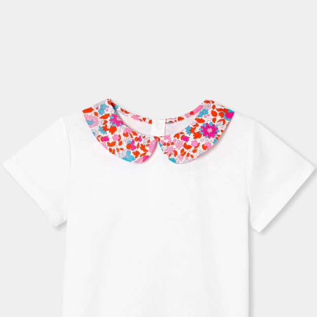 女童Liberty印花領片上衣