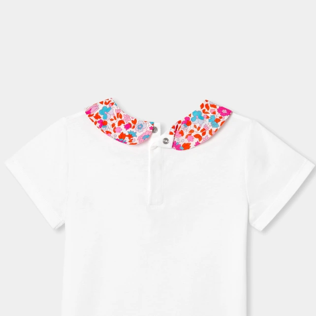 女童Liberty印花領片上衣