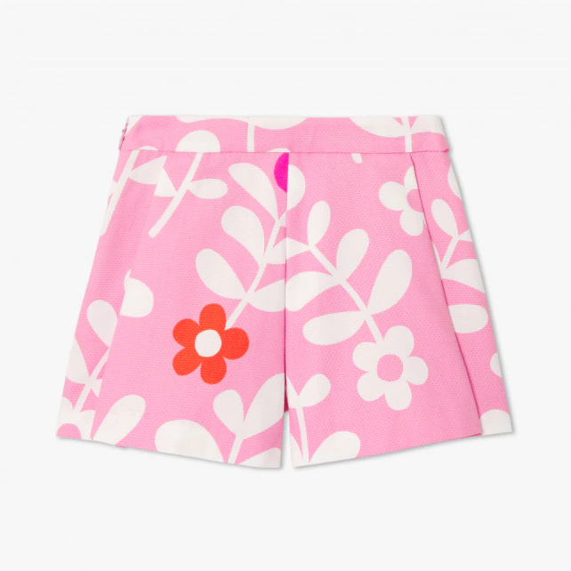 女童花卉印花褲裙