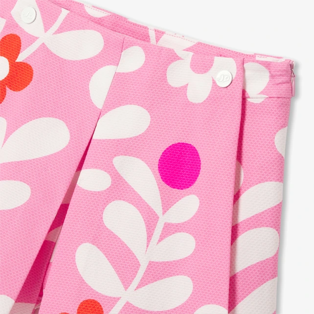 女童花卉印花褲裙