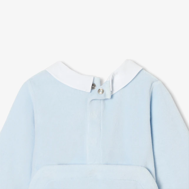 刺繡領天鵝絨兔裝