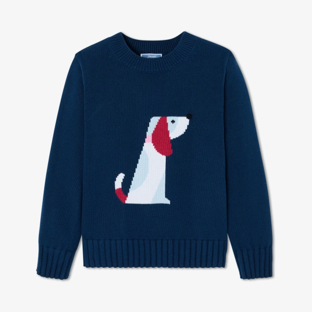 男童棉質平紋針織衫