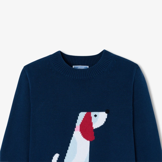 男童棉質平紋針織衫