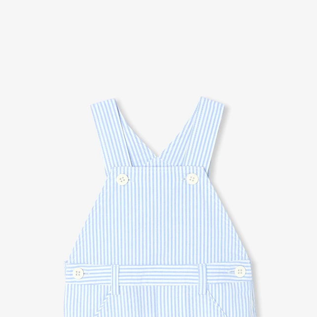 男寶寶泡泡紗吊帶短褲