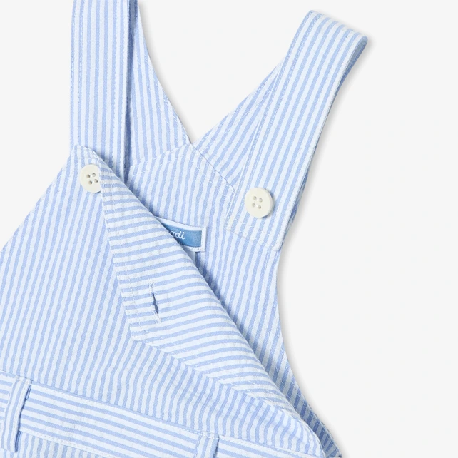 男寶寶泡泡紗吊帶短褲