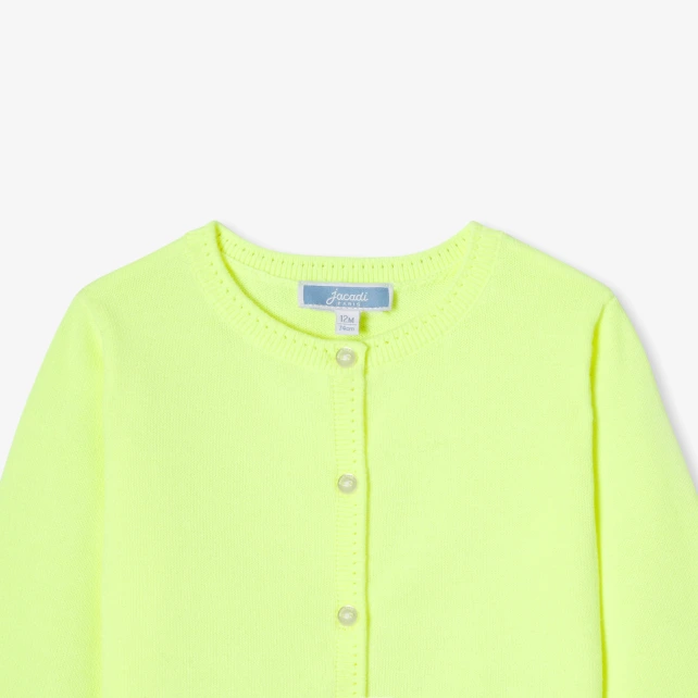 女寶寶棉質開襟線衫