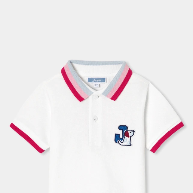 男寶寶學院風貼布繡Polo衫