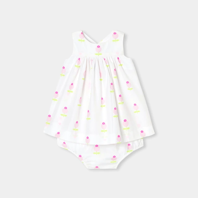 嬰兒花卉印花洋裝