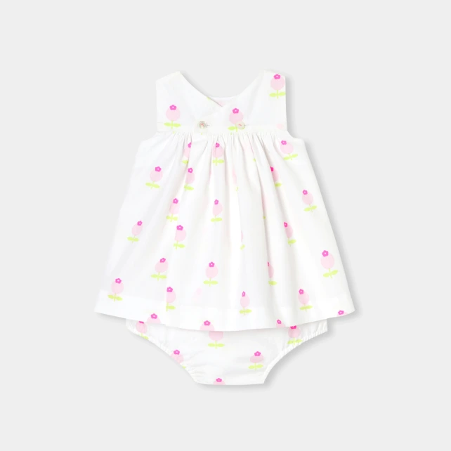 嬰兒花卉印花洋裝