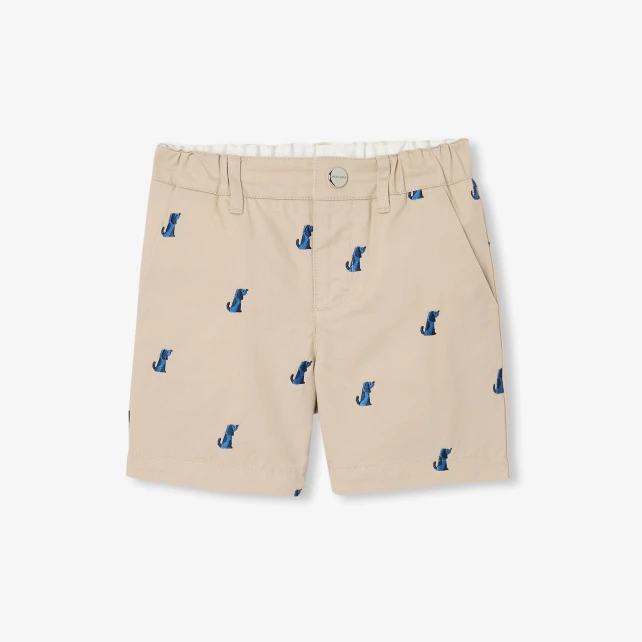 男寶寶斜紋印花短褲