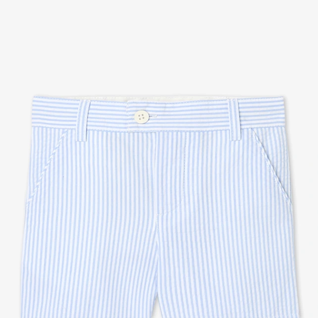 男寶寶泡泡紗條紋短褲