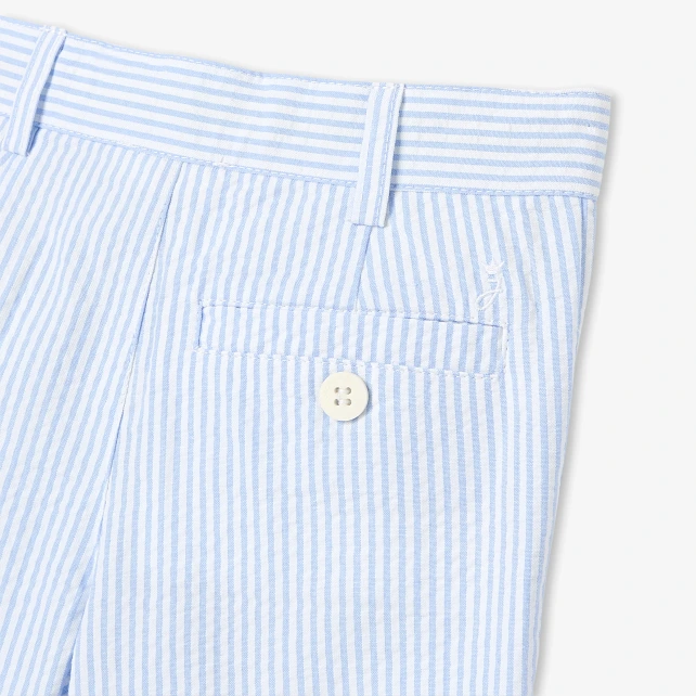 男寶寶泡泡紗條紋短褲