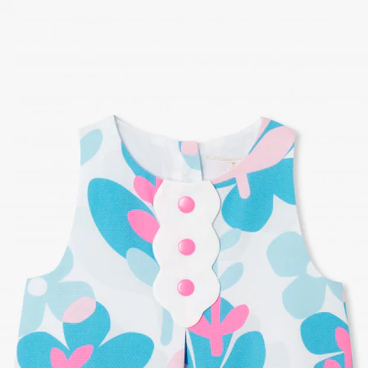 女童花卉印花禮服洋裝