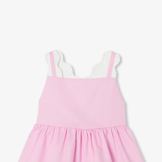 女寶寶交叉背帶府綢禮服洋裝