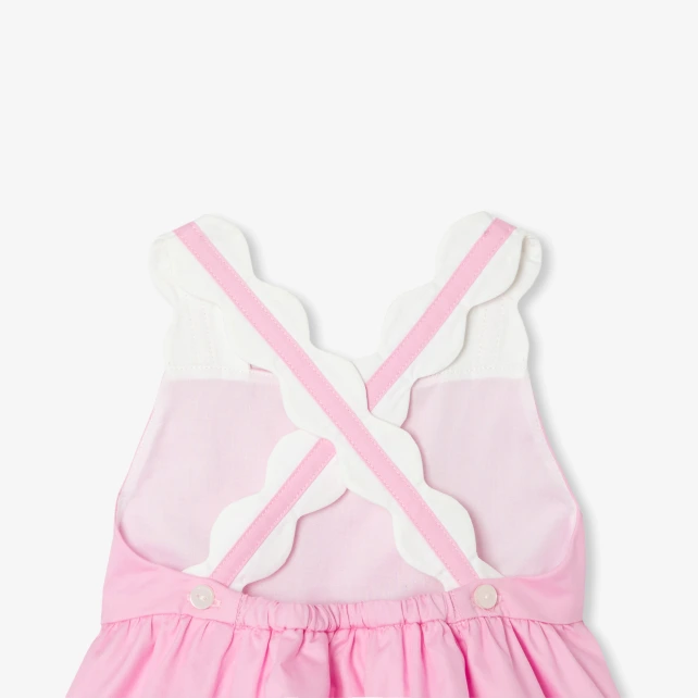 女寶寶交叉背帶府綢禮服洋裝