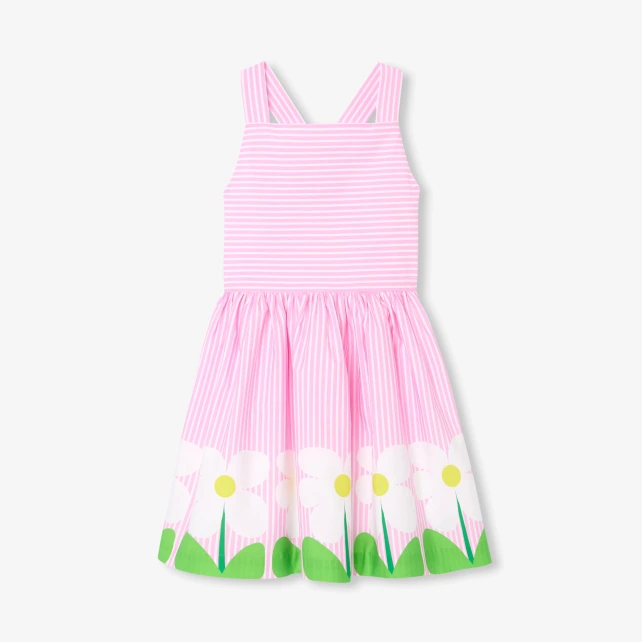 女童後背交叉背心裙