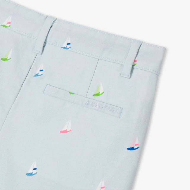 男童船隻印花斜紋短褲