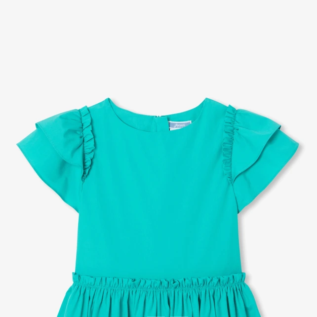 女童棉質府綢洋裝