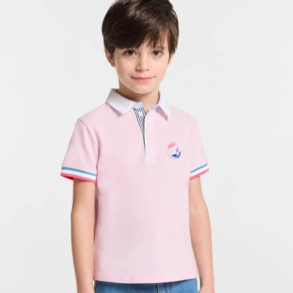 男童船徽圖案Polo 衫