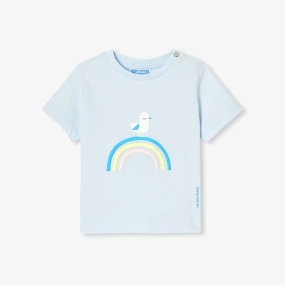 男寶寶彩虹與海鷗印花T恤