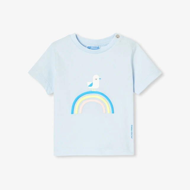 男寶寶彩虹與海鷗印花T恤