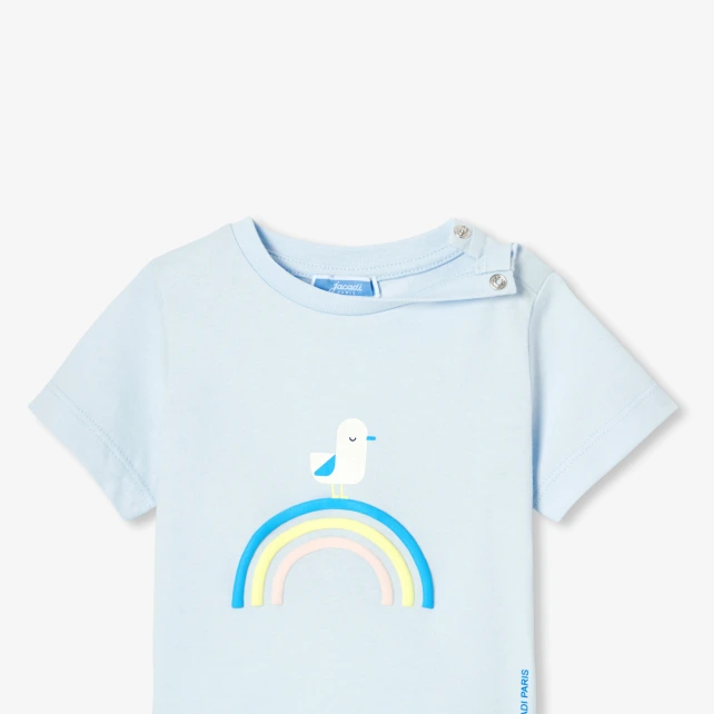 男寶寶彩虹與海鷗印花T恤