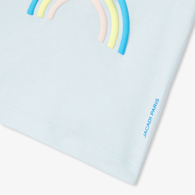 男寶寶彩虹與海鷗印花T恤