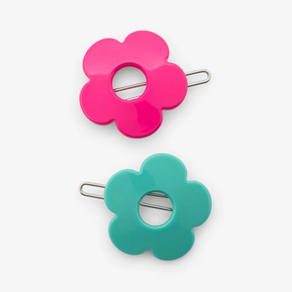 女童繽紛花朵髮夾組