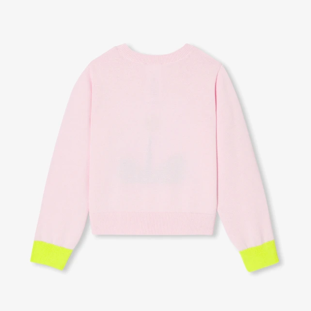 女童嵌花花朵毛衣