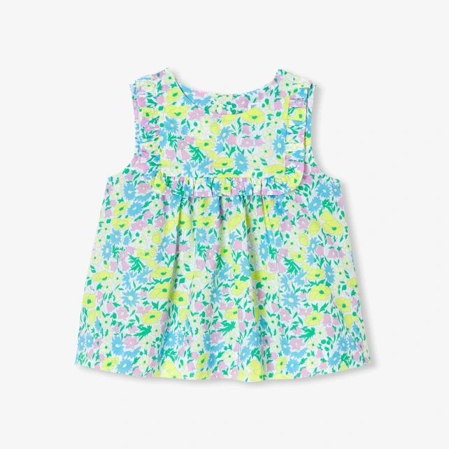 女寶寶Liberty印花平織上衣