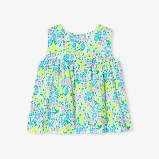 女寶寶Liberty印花平織上衣