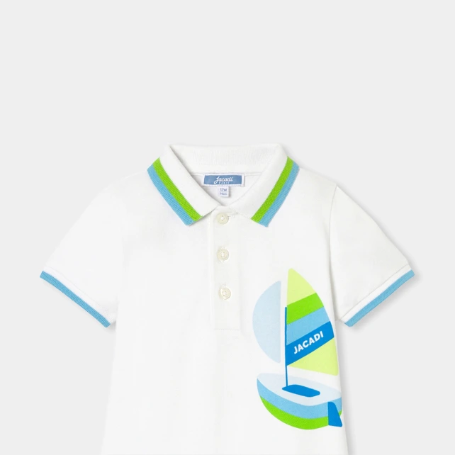 男寶寶棉質珠地布連身裝