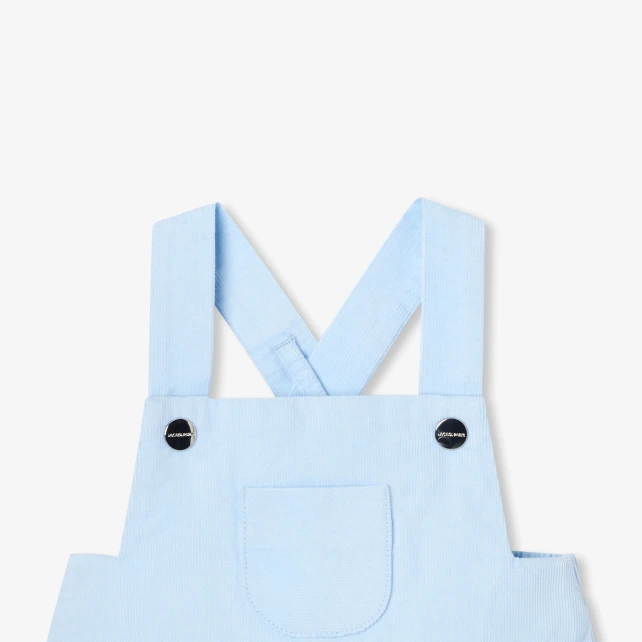 嬰兒天鵝絨吊帶褲