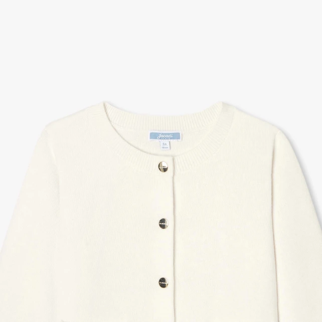 典雅貼袋開襟毛衣