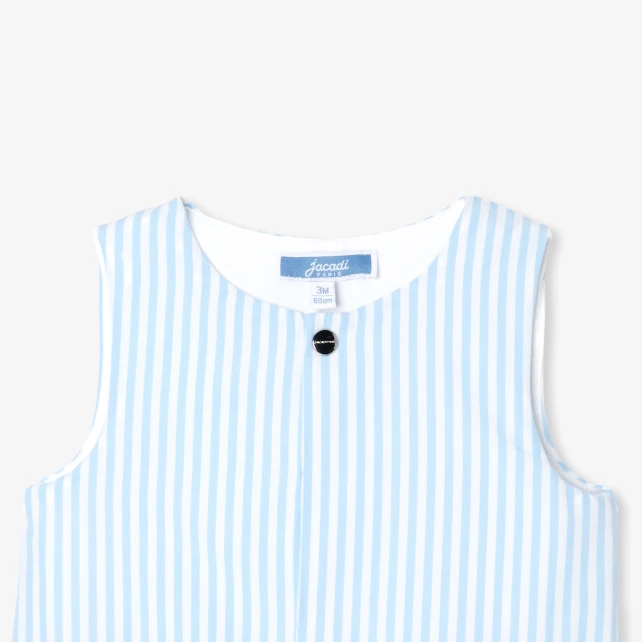 嬰兒條紋鋪棉連身裝