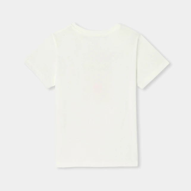 光澤感花卉印圖T恤