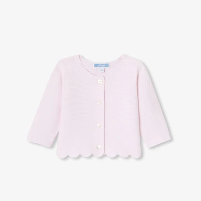 花瓣滾邊開襟線衫