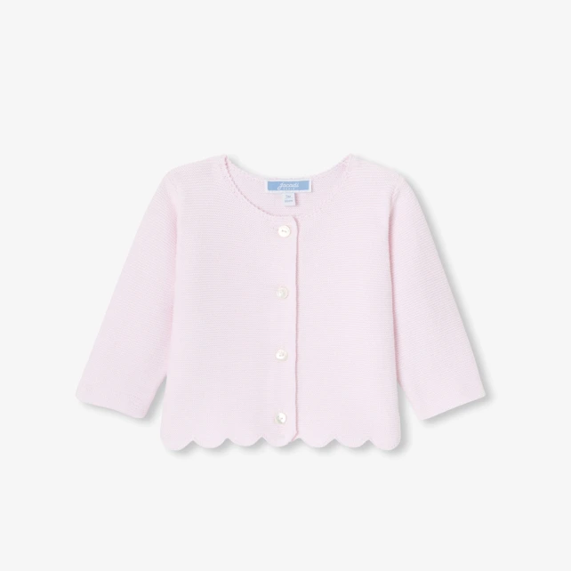 花瓣滾邊開襟線衫