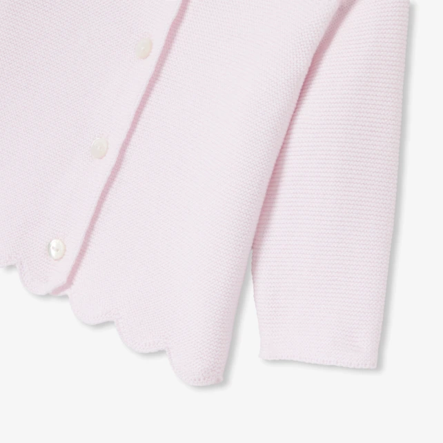 花瓣滾邊開襟線衫