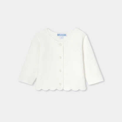 花瓣滾邊開襟線衫